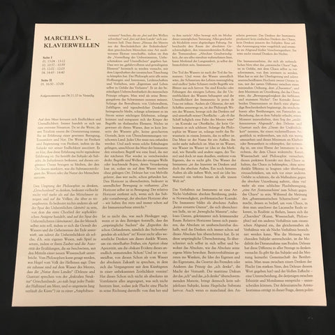 Marcellvs L. - Klavierwellen LP