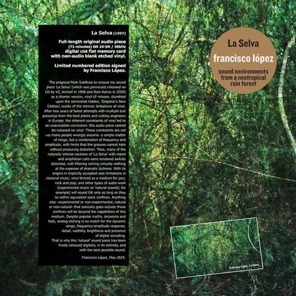 Francisco López ‎– La Selva LP