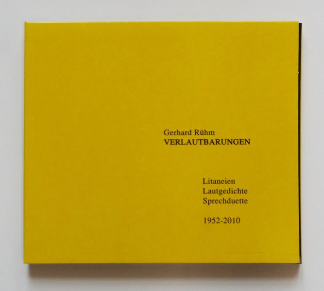 Gerhard Rühm - Verlautbarungen CD