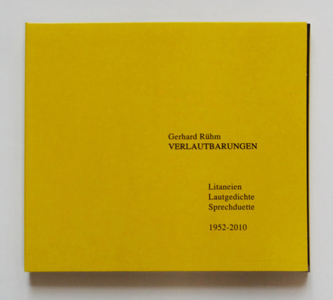 Gerhard Rühm - Verlautbarungen CD